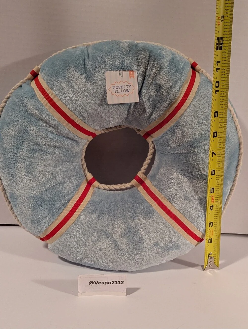 Target Bullseye Playground Summer Pillow Life Preserver Round Beach  Nautical